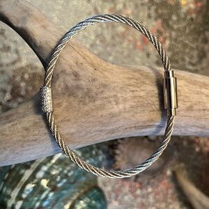 Cable Wire/ CZ Bracelet